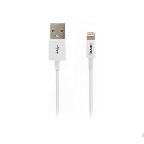 Кабель USB OLMIO DELUXE, USB 2.0 - lightning, 1м, 2.1A, белый 2