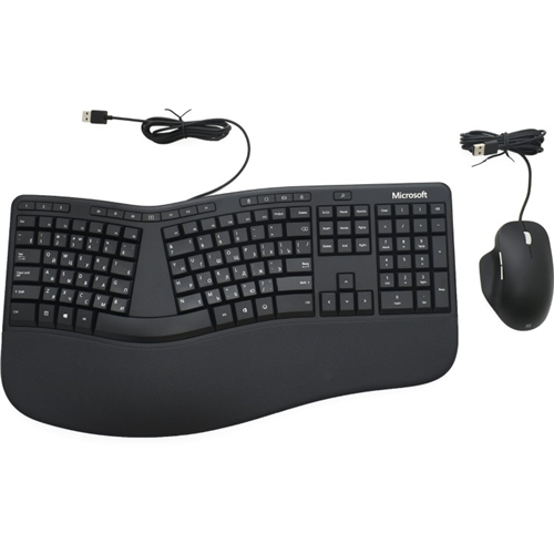 KeyBoard + mouse, USB, [RJU-00011] Microsoft Ergonomic Desktop, black 1-satelonline.kz