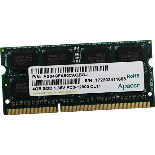 SO-DIMM DDR3L 4 GB 1.35V 1600MHz Apacer, DV.04G2K.HAM, CL11 1-satelonline.kz