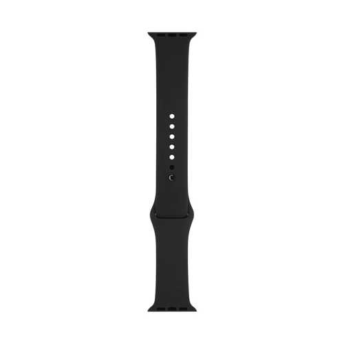 Ремешок для Apple Watch 38mm Black Sport Band with Space Gray Stainless Steel Pin (MJ4F2ZM/A) чёрный 1-satelonline.kz