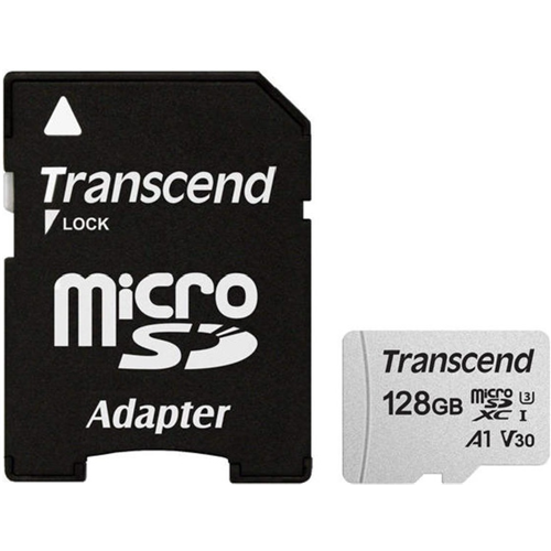 Карта памяти MicroSD 128GB Class 10 U3 Transcend TS128GUSD300S-A 1-satelonline.kz