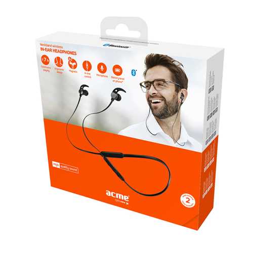 Беспроводные наушники ACME BH107 Bluetooth neckband earphones 1-satelonline.kz