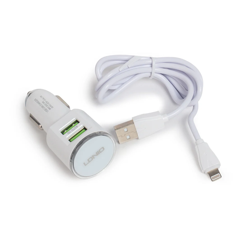 Автомобильное зарядное устройство LDNIO DL-C29 2*USB Lightning Белый 3