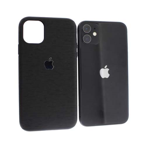 Чехол Apple iPhone 11 силиконовый, черный ткань 1-satelonline.kz
