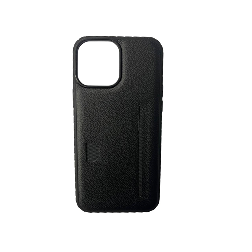 Чехол для IPhone 13 Pro Max Piblue Drop кожзам чёрный, с визитницей 1-satelonline.kz