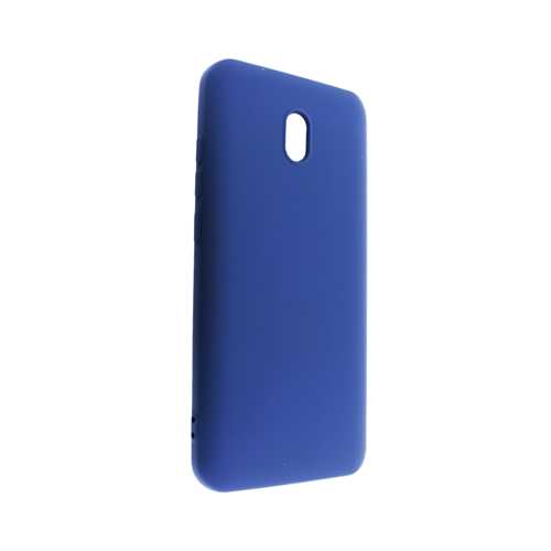Чехол силиконовый Soft Touch с микрофиброй для Xiaomi Redmi 8А синий, BoraSCO 1-satelonline.kz