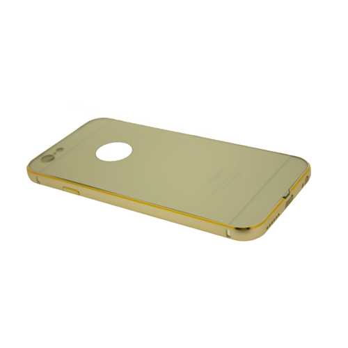 Чехол и Бампер (FASHION) iPhone 6/6s, 2в1 металический бампер, золотистый (Gold) 1-satelonline.kz