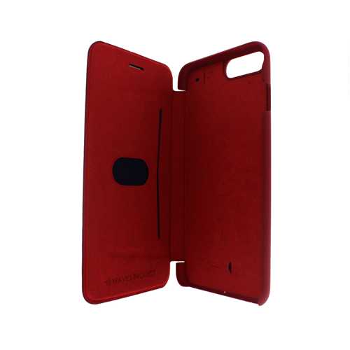 Чехол-книжка (Waves Protect) Apple iPhone 7 Plus/8 Plus, натуральная кожа, красный 3