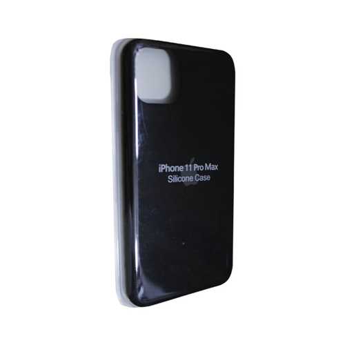 Чехол для Apple iPhone 11 Pro Max Silicone Case чёрный 1-satelonline.kz