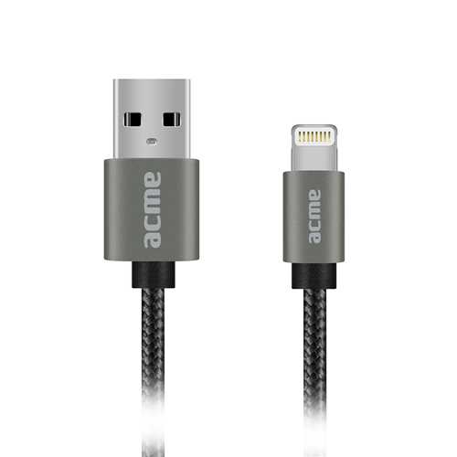 Кабель USB ACME CB2031G Lightning cable, 1m Grey 2