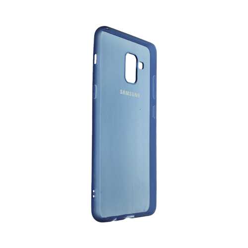 Чехол Samsung Galaxy A8 Plus, гелевый, синий-прозрачный 2