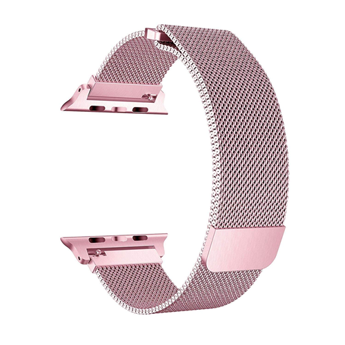 Ремешок Apple Watch 42-44mm Space Розовое золото Milanese Loop (цвет серебро) 1-satelonline.kz