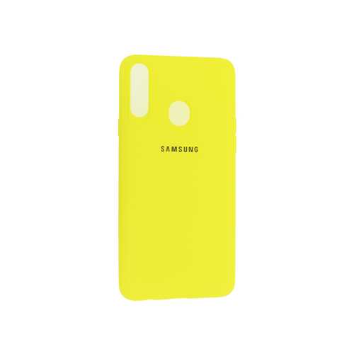Чехол для Samsung A20s Silicone Case жёлтый 1-satelonline.kz