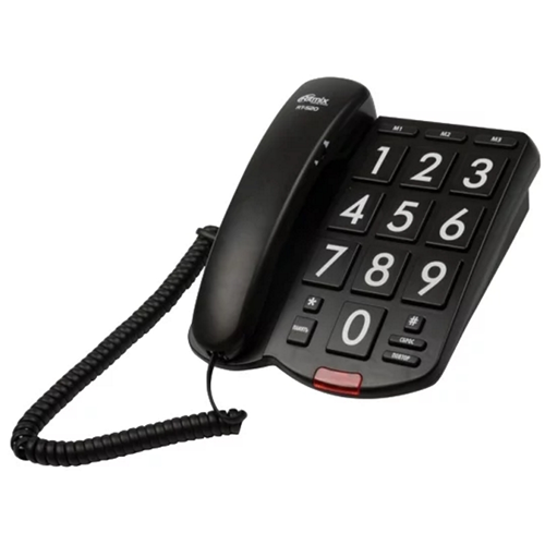 Проводной телефон Ritmix RT-520 черный 1-satelonline.kz