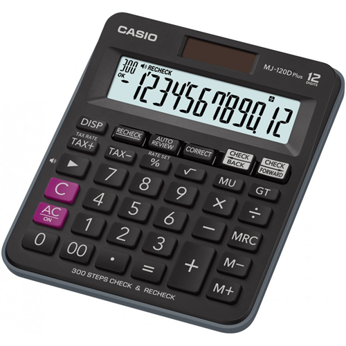 Калькулятор CASIO настольный DJ-120DPLUS-W-EP черный 1-satelonline.kz