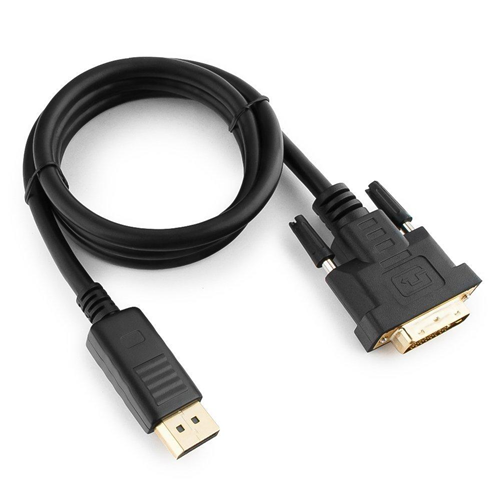 Кабель DisplayPort-DVI Cablexpert CC-DPM-DVIM-1M, 1м, 20M/25M, черный, экран, пакет 1-satelonline.kz