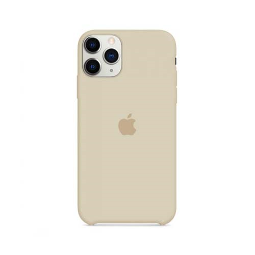 Чехол Apple iPhone 12 Pro Max силиконовый, бежевый 1-satelonline.kz