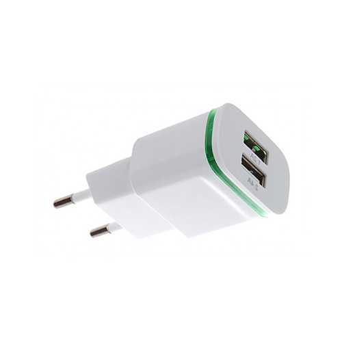 Сетевое зарядное устройство Continent 2.1A/2 USB ZN24-295WT белый 2
