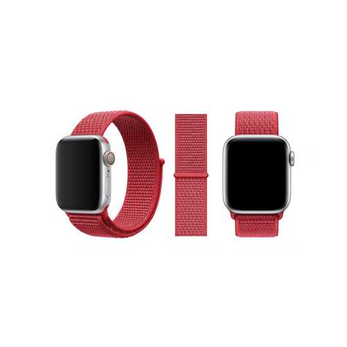 Ремешок Apple Watch 38-40mm Woven Nylon Sport Loop Band, красный 1-satelonline.kz