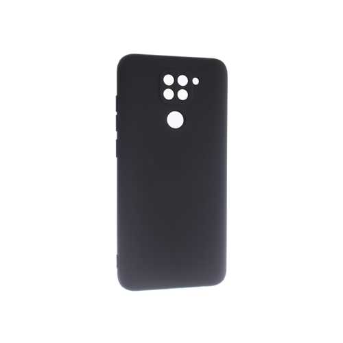 Силиконовый чехол Soft Touch с микрофиброй для Xiaomi Redmi Note 9 черный BoraSCO 1-satelonline.kz