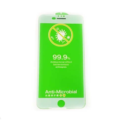Антибактериальное Закаленное стекло для экрана Apple iPhone 7 Plus / 8 Plus Белый / Прозрачный 1-satelonline.kz