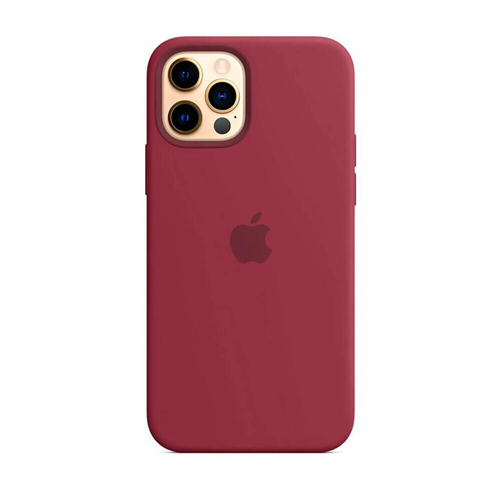 IPhone 12 Pro Max Silicone Case Mag Safe red 1-satelonline.kz