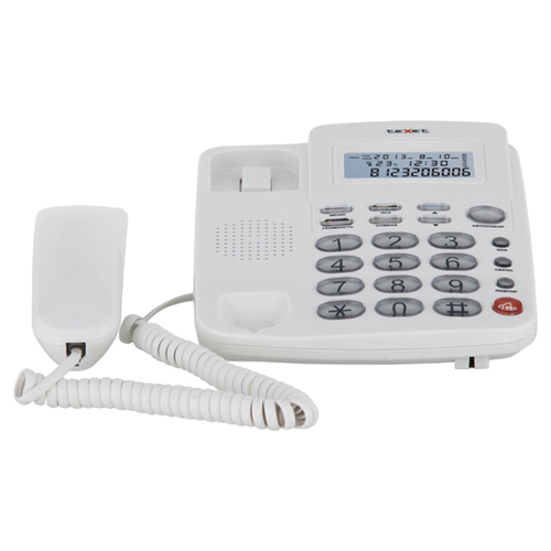 Телефон проводной Texet TX-250 белый 2