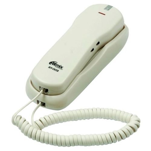 Телефон проводной Ritmix RT-003 белый 1-satelonline.kz