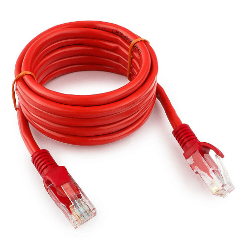 Патч-корд UTP Cablexpert PP12-2M/R кат.5e, 2м, литой, многожильный (красный) 1-satelonline.kz