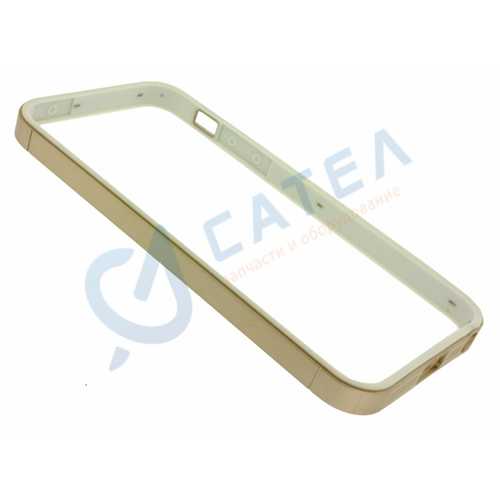 Бампер ROCK Apple iPhone 5s, Extra-Thin series, силиконовый, золотой (Gold) 1-satelonline.kz