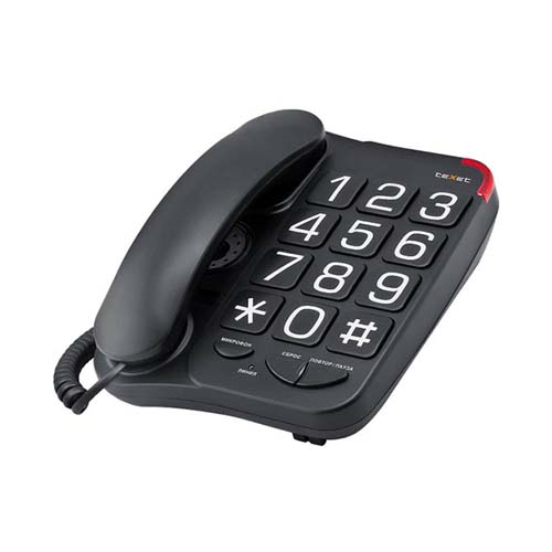 Телефон проводной Texet TX-201 черный 2