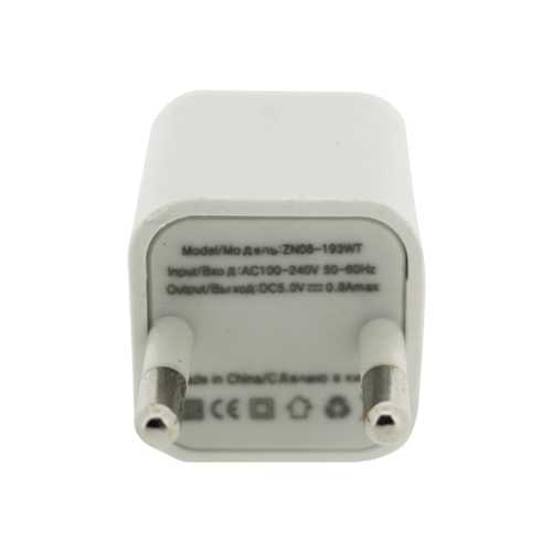 Сетевое зарядное устройство Continent 1A/1xUSB ZN08-193WT белый  3