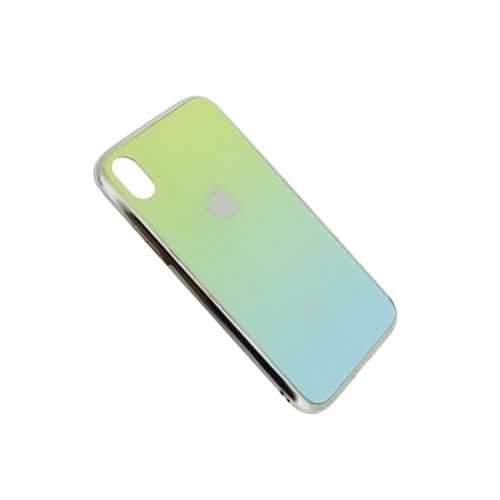 Чехол Apple iPhone X/XS, силиконовый, хамелеон бирюзовый 2