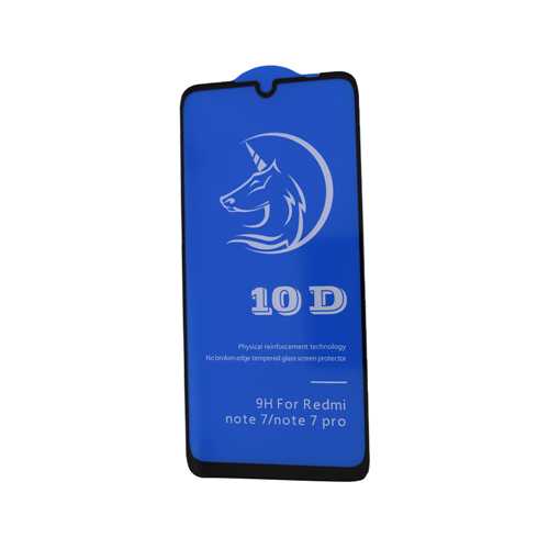 Защитное стекло 10D для Xiaomi Redmi Note 7 Black 1-satelonline.kz