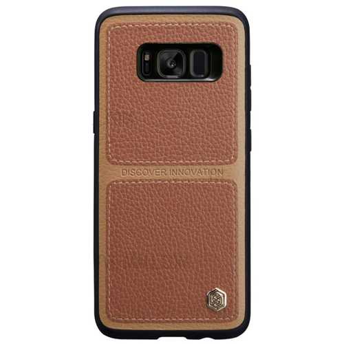 Чехол (Nillkin) Samsung Galaxy S8+/G955 BURT, кожаный, коричневый 1-satelonline.kz