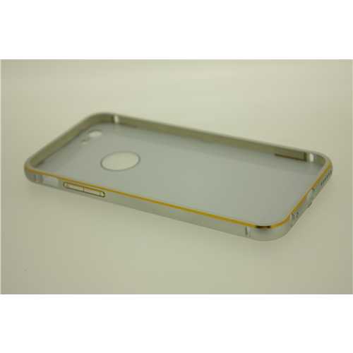Чехол и Бампер (FASHION) iPhone 6 Plus/6s Plus 2в1 металический бампер, серебристый (Silver) 2