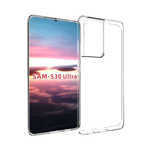Чехол Samsung S21 Ultra, гелевый, прозрачный 1-satelonline.kz