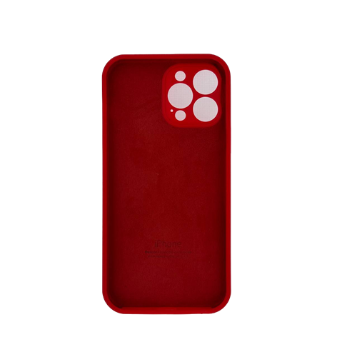 Чехол для IPhone 13 Pro Max, силиконовый, красный, с защитой камеры 1-satelonline.kz