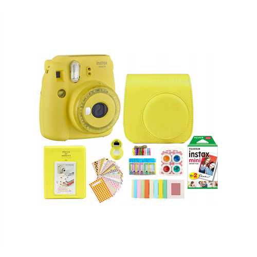 Цифровой Фотоаппарат FUJIFILM INSTAX MINI 9 Clear Yellow в подарочной коробке 1-satelonline.kz