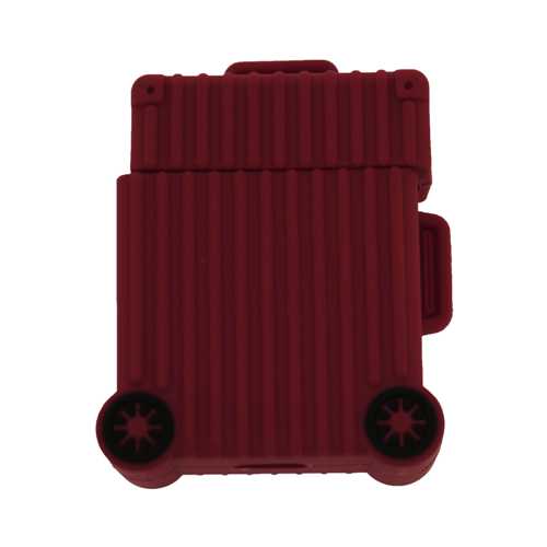 Чехол для Apple AirPods (чемодан), силиконовый, красный 3