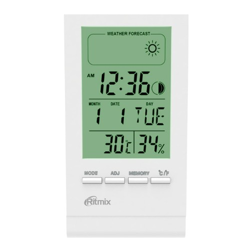 Метеостанция с термометром и гигрометром RITMIX CAT-040 белый 2