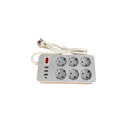 Удлинитель SATEL EU-106 6 розеток, 3 usb, 1 typeC Евро белый 3