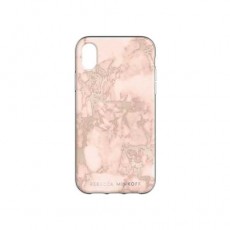 Чехол Apple iPhone Xs Max силикон, мрамор розовый