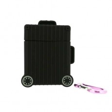 Чехол для Apple AirPods (чемодан), силиконовый, черный