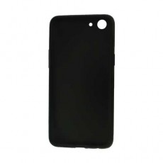 Чехол Oppo A83, силиконовый, кожзам, черный