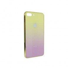 Чехол Apple iPhone 7 Plus/8 Plus, силиконовый, хамелеон светло-желтый+бордовый