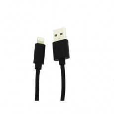 Кабель USB SATEL Lightning, плетёный, 2м, чёрный