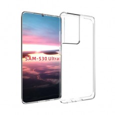 Чехол Samsung S21 Ultra, гелевый, прозрачный