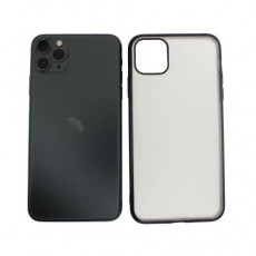 Чехол Apple iPhone 11 Pro Max силиконовый прозрачный, черный