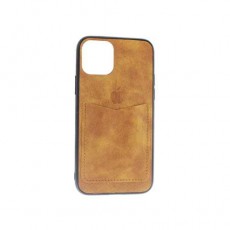 Чехол визитница для Apple iPhone 11 Pro гель коричневый